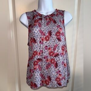 Floral Sleeveless Top from Roan and Ryan - Red and Purple Womens Size XS